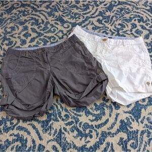 2 pair of size 8 Tommy Hilfiger shorts rolled cuff grey white summer vacation